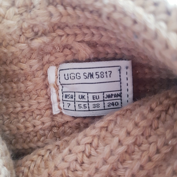 UGG Tan Cable Knit Tall Boots - Picture 8 of 16